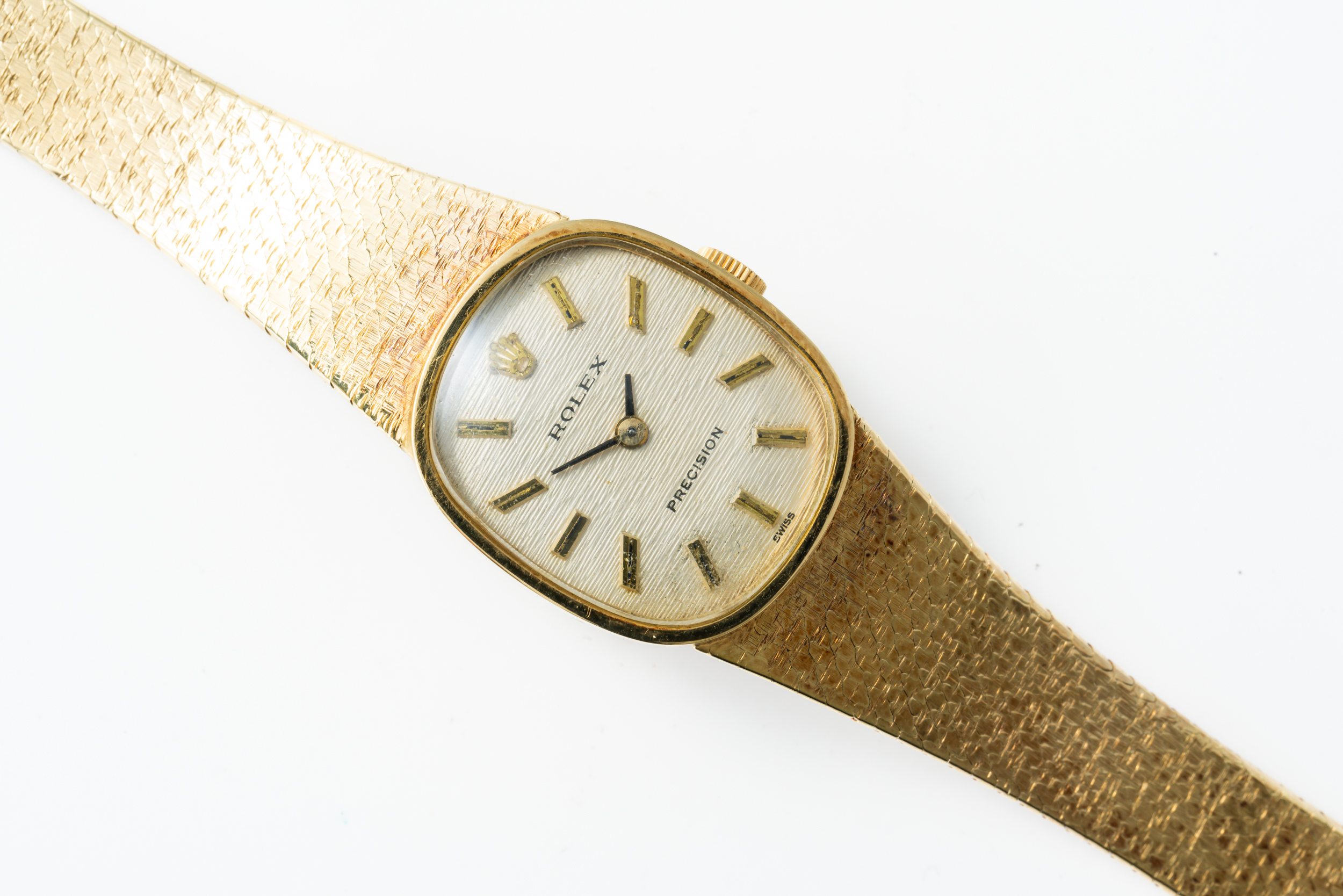 A ROLEX PRECISION 14CT GOLD LADY'S BRACELET WRISTWATCH - Image 3 of 7