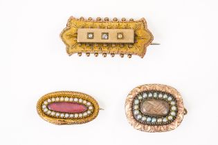 THREE ANTIQUE BROOCHES
