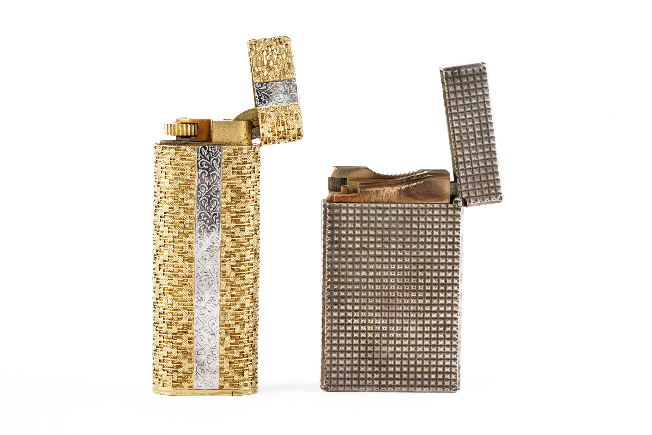 A GOLD AND DIAMOND SET LIGHTER AND ANOTHER LIGHTER, BOTH BOXED (4) - Image 6 of 6