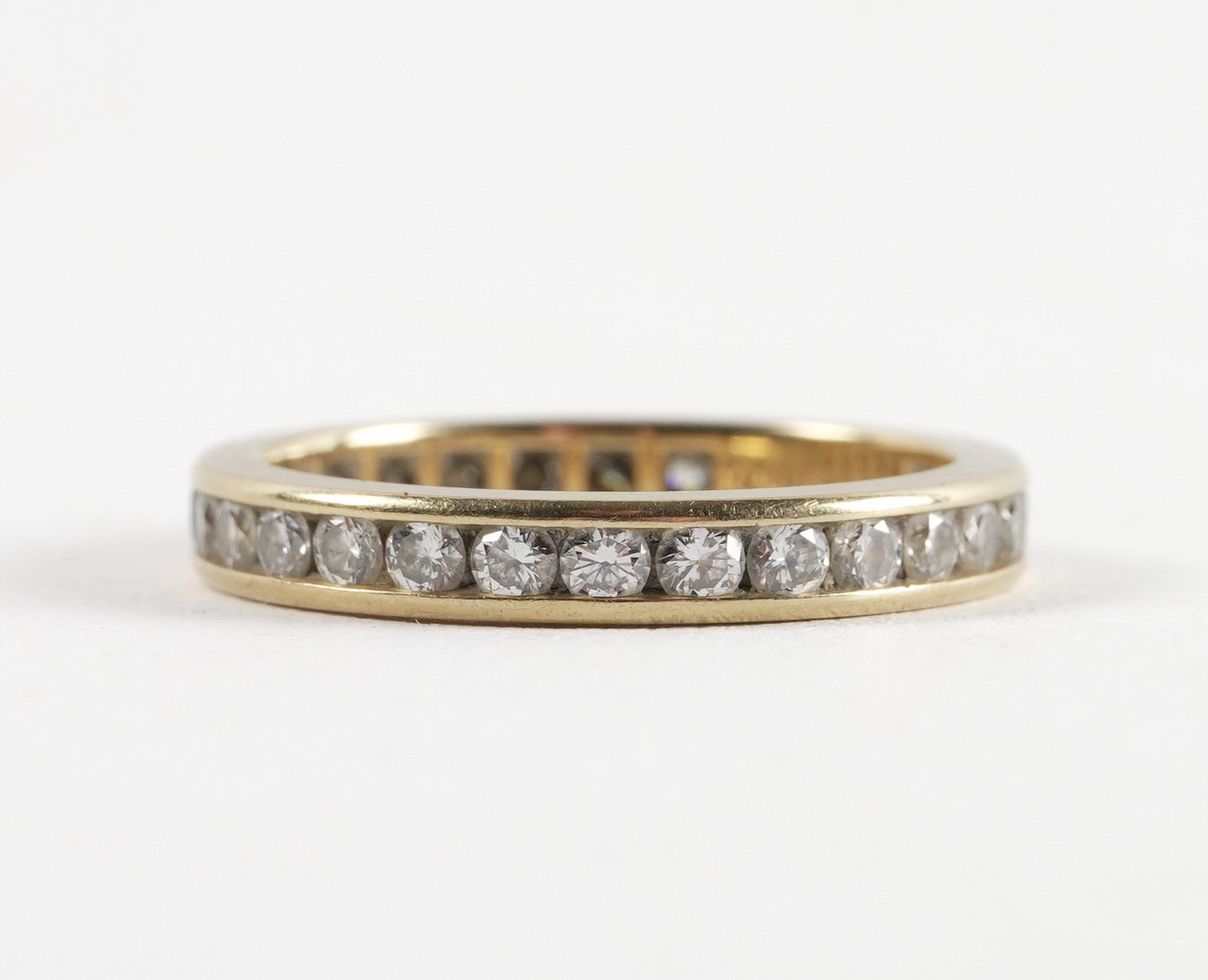 A TIFFANY AND CO 18CT GOLD AND DIAMOND FULL ETERNITY RING