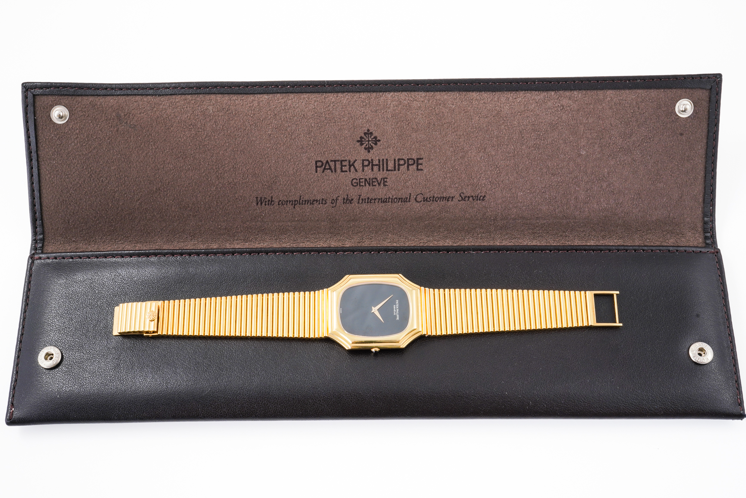 PATEK PHILIPPE 3729 GENTLEMAN'S GOLD WATCH WITH ONYX DIAL - Image 12 of 12