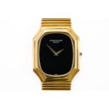 PATEK PHILIPPE 3729 GENTLEMAN'S GOLD WATCH WITH ONYX DIAL