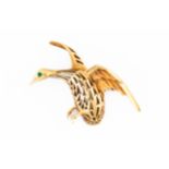 A CARTIER 18CT GOLD DUCK BROOCH