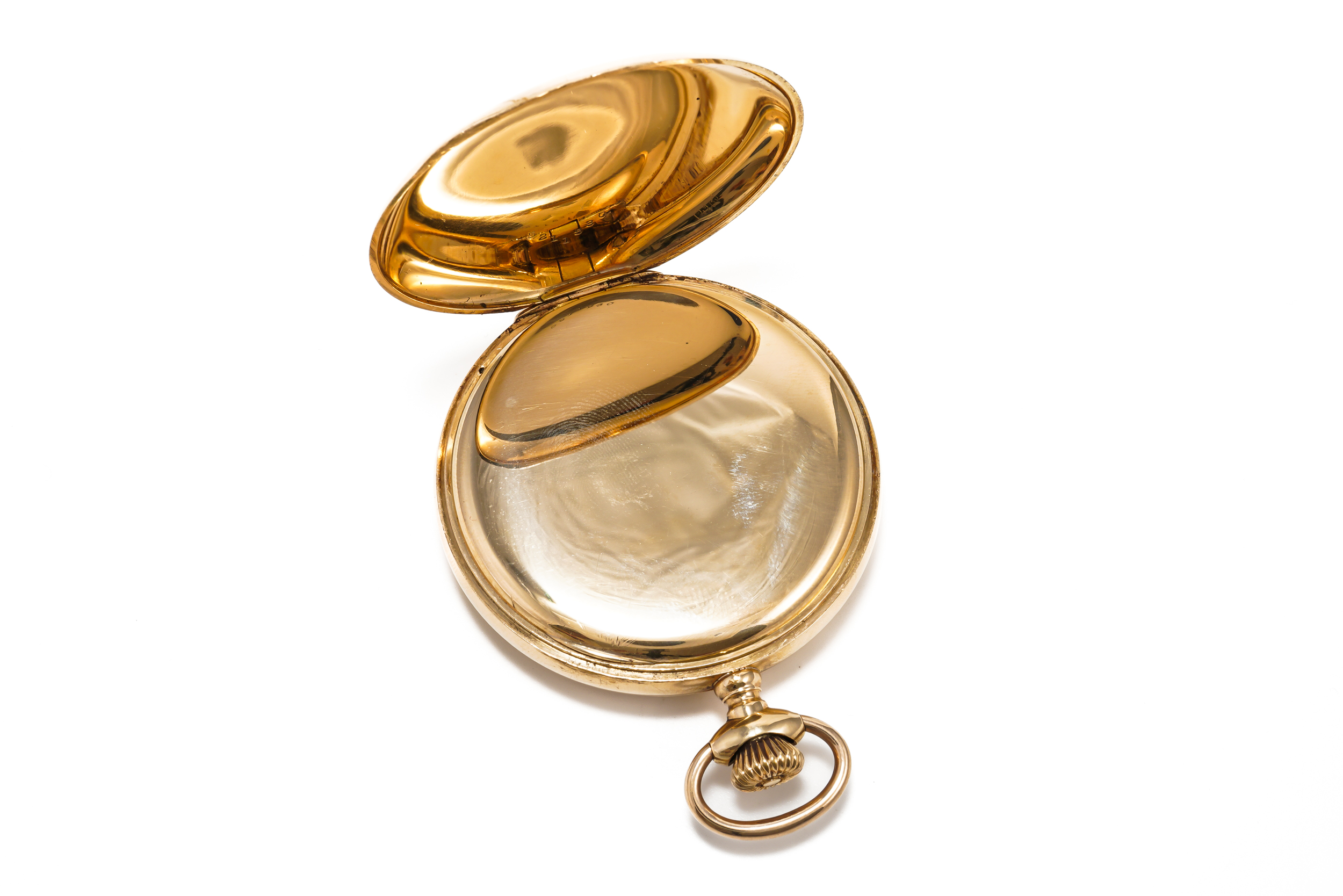 AN ELGIN GOLD CASED KEYLESS WIND HUNTING CASED POCKET WATCH - Image 5 of 5