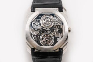 A BULGARI OCTO FINISSIMO TOURBILLON SKELETON WATCH - LIMITED EDITION