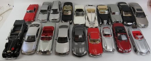 Automobilia: A collection of vintage die-cast Mercedes Benz model cars. (19 items). Condition