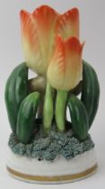 A Staffordshire orange tulip vase, 19th century. 11.5 cm height. Condition report: Good condition