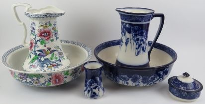 A group of English ceramic items, late 19th/early 20th century. Comprising a Royal Doulton water jug