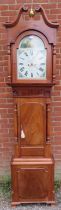 A 19th century mahogany 8-day striking long case clock by John Rees of Madroilyn, the hood with