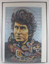 Zeb Love (American contemporary illustrator, artist, gig poster designer) - 'Bob Dylan', signed