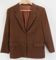 Fashion: A vintage Max Mara ladies brown wool jacket. With labels. 75 cm length. Condition report:
