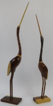 Two Feathers Gallery carved wood abstract figures of birds, late 20th/21st century. 60.7 cm