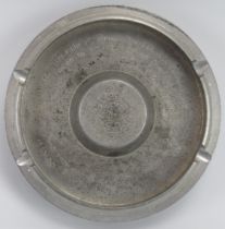 Militaria: A novelty RAF Rolls Royce Merlin engine piston ashtray, circa 1940s. Inscribed ‘Made from