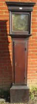 An 18th century oak cased 30-hour longcase clock by Richard Comber of Lewes, the hood with plain