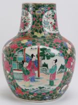 A Chinese Famille Rose porcelain vase, 20th century. 30.5 cm height. Condition report: Some age