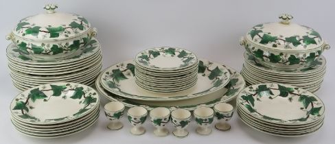 A Wedgwood ‘Napoleon Ivy’ pattern part breakfast and dinner service. (59 items) Largest oval dish: