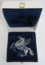 A Swarovski ‘Pegasus’ crystal glass figurine. From the Fabulous Creatures series. Certificate and