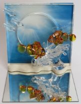 A Swarovski Wonders of the Sea ‘Harmony’ crystal glass figural group, 2007 SCS edition. Part of
