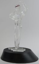 A Swarovski ‘Magic of Dance Antonio’ crystal glass figurine, 2003 SCS edition. Stand, boxes and