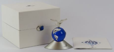 A Swarovski ‘Crystal Planet’ millennium edition crystal glass model. Certificate and box included.