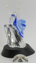 A Swarovski ‘Magic of Dance Isadora’ crystal glass figurine, 2002 SCS edition. Glass plaques, stand,