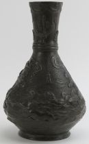 A nautical themed pewter vase designed by Charles Théodore Perron (1862-1934), late 19th/early