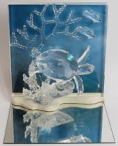 A Swarovski Wonders of the Sea ‘Eternity’ crystal glass figural group, 2007 SCS edition. Part of the