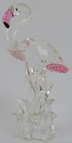 A Swarovski 'Feathered Beauties Flamingo’ crystal glass figurine. Designed by Gabriele Stamey.