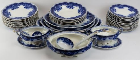 A Victorian Johnson Brothers’ Oregon’ pattern part dinner service. (49 items) Largest serving