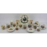 A collection of Royal Commemorative Jubilee and Coronation printed ceramic cups, mugs, saucers and a