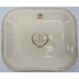 A Wedgwood creamware tray, late 18th century. Of octagonal form. Impressed mark to reverse. 26 cm