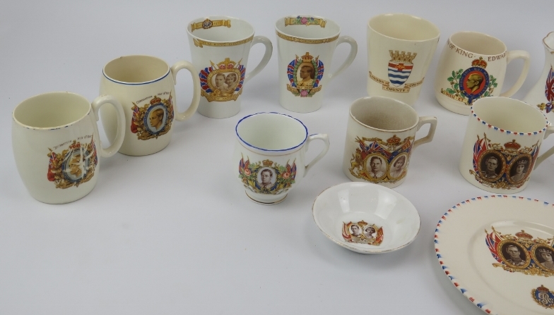 A collection of Royal Commemorative Coronation printed ceramic cups, mugs and saucers. Edward VIII - Image 2 of 4