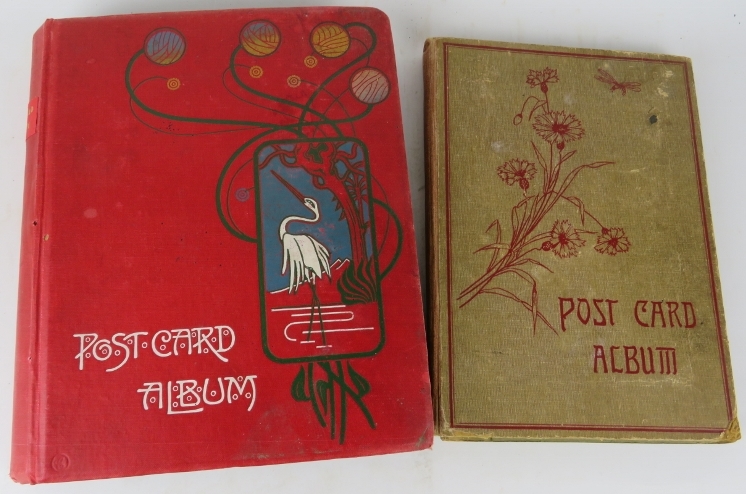 Two early 20th century postcard albums and contents including many Kent based scenes, humorous,