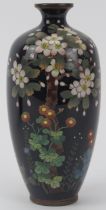 A Japanese cloisonné enamelled vase, late Meiji/Taisho period. 14.5 cm height. Condition report:
