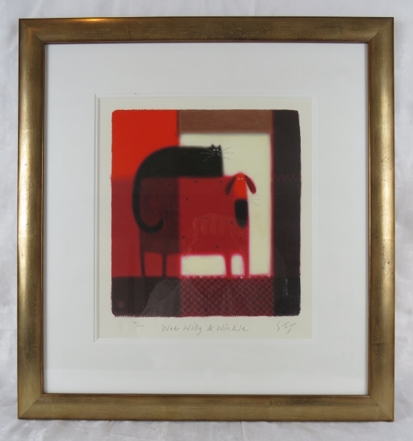 Govinder Nazran - A framed & glazed limited edition lithograph, 76/600, titled 'We Willy &