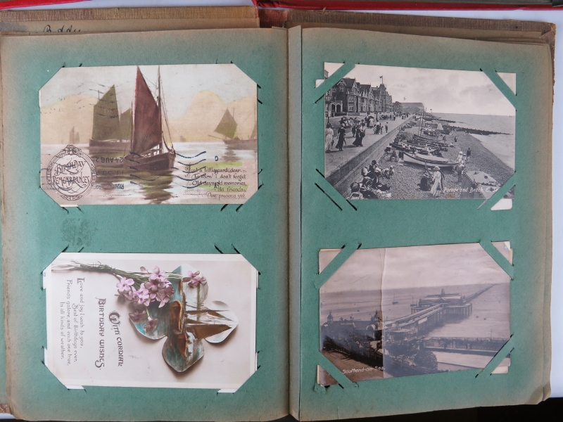 Two early 20th century postcard albums and contents including many Kent based scenes, humorous, - Image 3 of 7