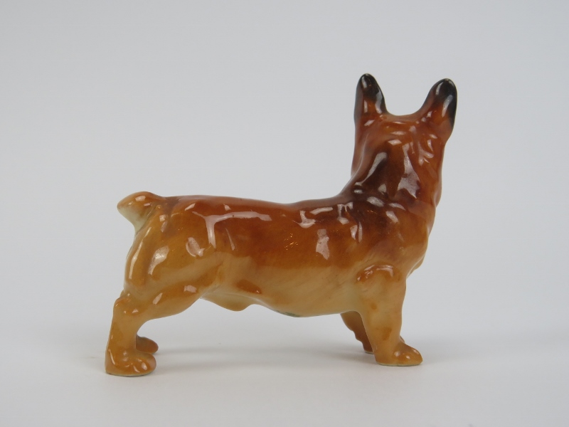 A Royal Worcester porcelain’ Yellow Labrador’ by Doris Lindner and two miniature dog figurines. - Image 6 of 11