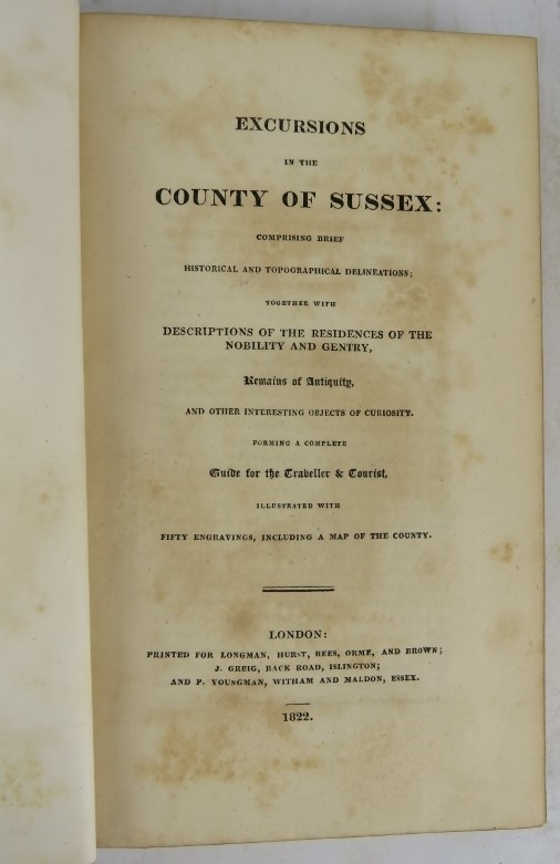 Sussex interest. Eight books on the history of Sussex including:Excursions in the County of Sussex - Image 4 of 9