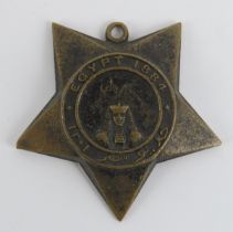 A bronze 1884 Khedives of Egypt’s star medal. Provenance: Consigned with previous lot 59 from a