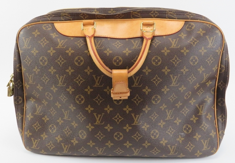 A Louis Vuitton monogram canvas leather Alize 24 Heures travel bag. Brand code: VI0011. - Image 3 of 12