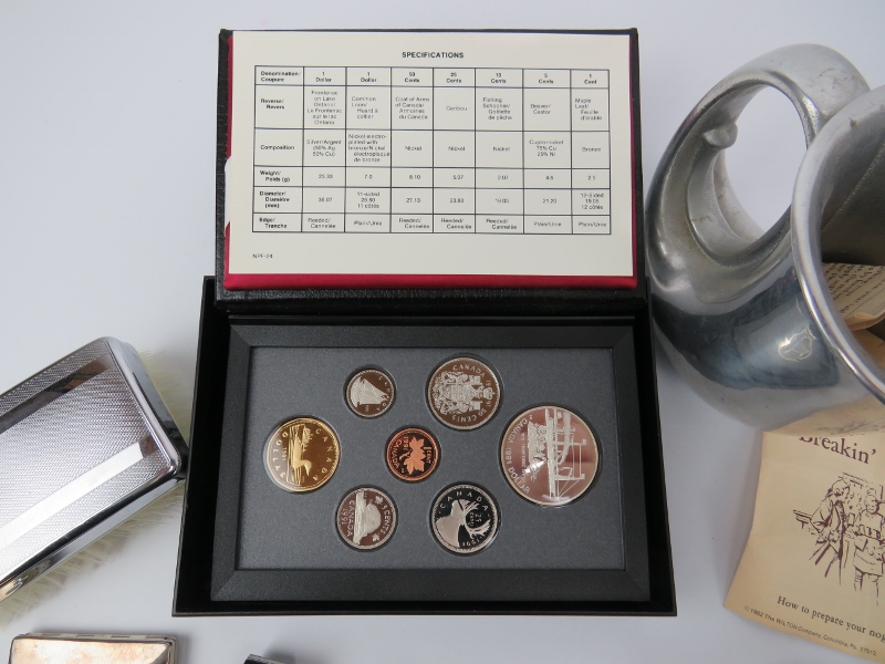 A mixed lot of collectables. Notable items include a F. Barker & Son WWI military compass, a Royal - Image 4 of 5