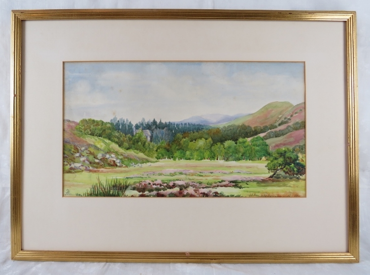 Viscountess Darnley (20th century) - Three framed watercolours, 'Dolreavoch Lodge', 'Dormoch - Image 4 of 6