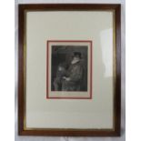 A framed & glazed photogravure, 'Garde Royal London Beefeater'. 29cm x 23cm (11 1/2" x 9") approx.