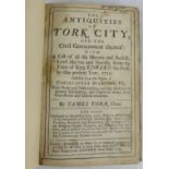 The Antiquities of York City and the Civil Government thereof, 1719, by James Torr, printed by G