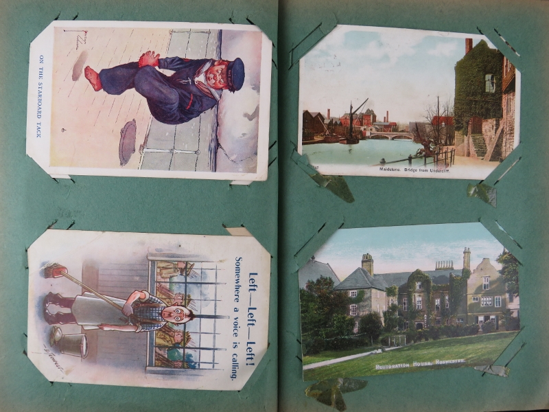 Two early 20th century postcard albums and contents including many Kent based scenes, humorous, - Image 7 of 7