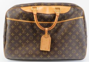 A Louis Vuitton monogram canvas leather Alize 24 Heures travel bag. Brand code: VI0011.