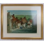 Ray Evans - A framed & glazed watercolour. One of a series of paintings produced for Pfizer