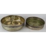 Two Austrian silver bowls, each with swag decorated rim and bearing Austrian silver marks. One