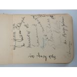 An autograph album containing cricketer’s signatures, circa 1930s. See additional images for further