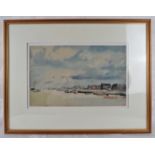 Rowland Hilder OBE PPRI RSMA (1905-1993) - A framed & glazed watercolour, 'Calm Moorings in the